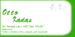 otto kadas business card